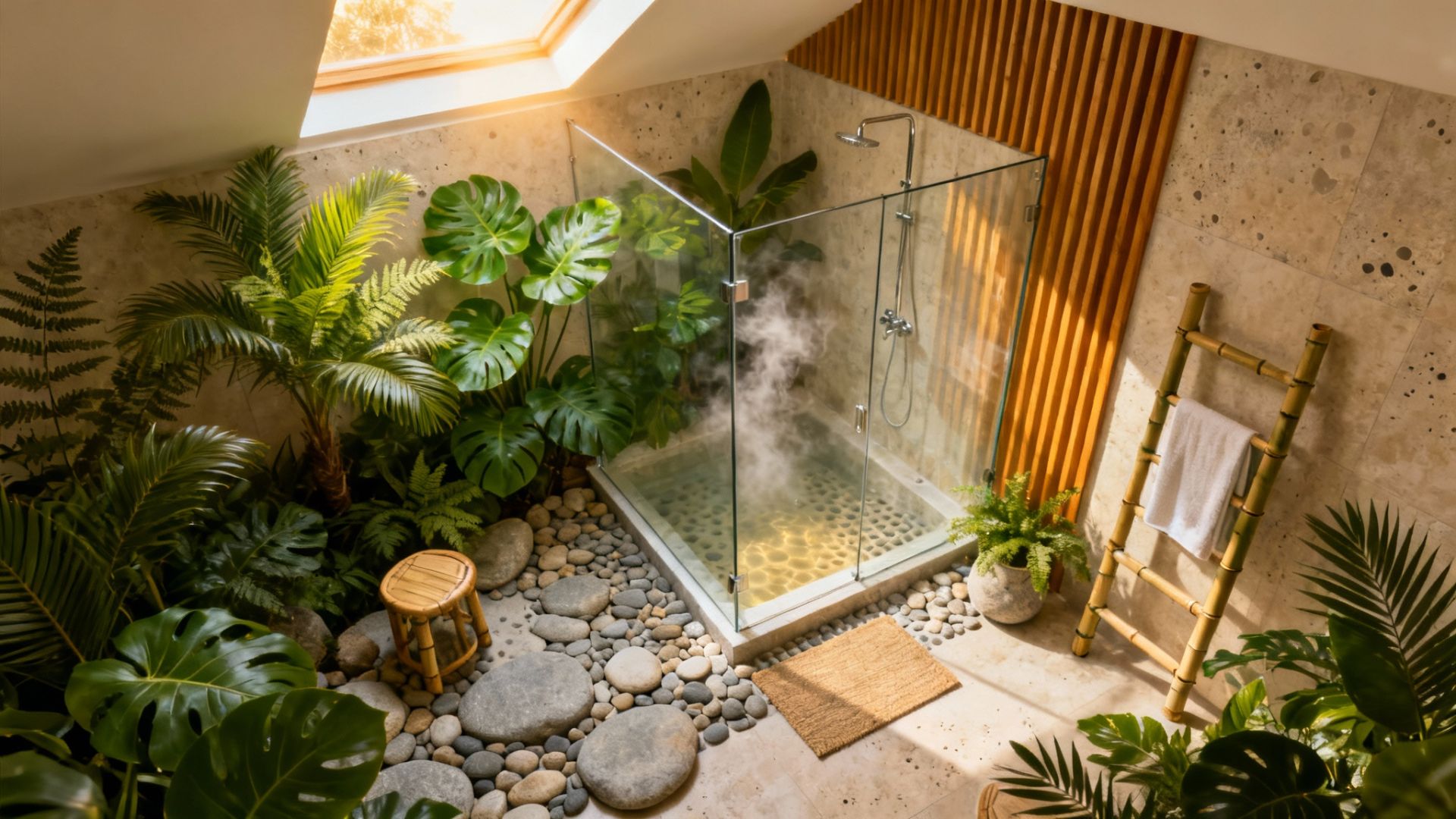 Стеклянные душевые перегородки с дверью