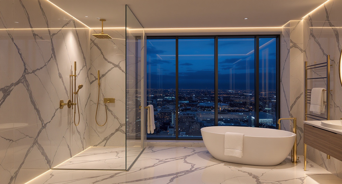 Установка душевых перегородок