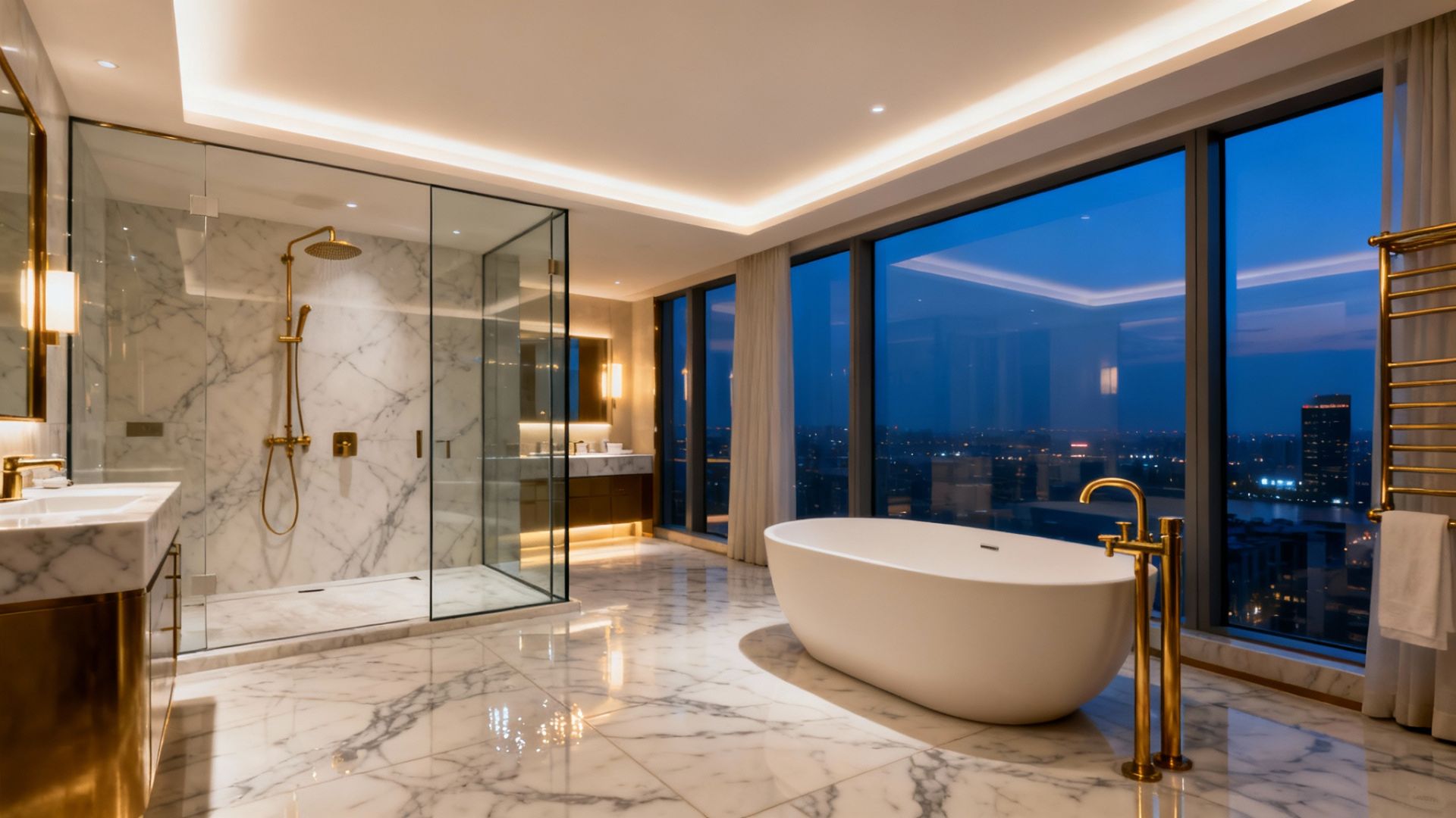 Современные Стеклянные душевые перегородки 