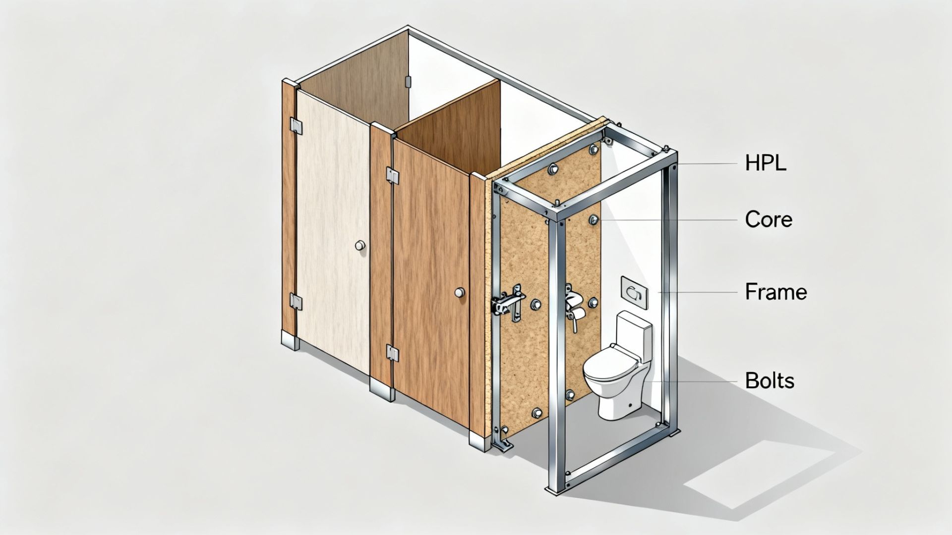 Туалетные перегородки влагостойкие