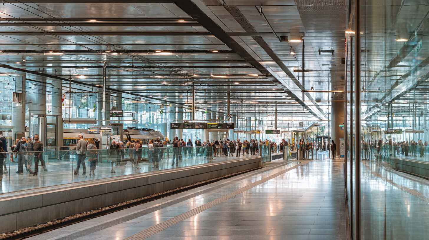 Стеклянные ограждения для вокзалов и аэропортов