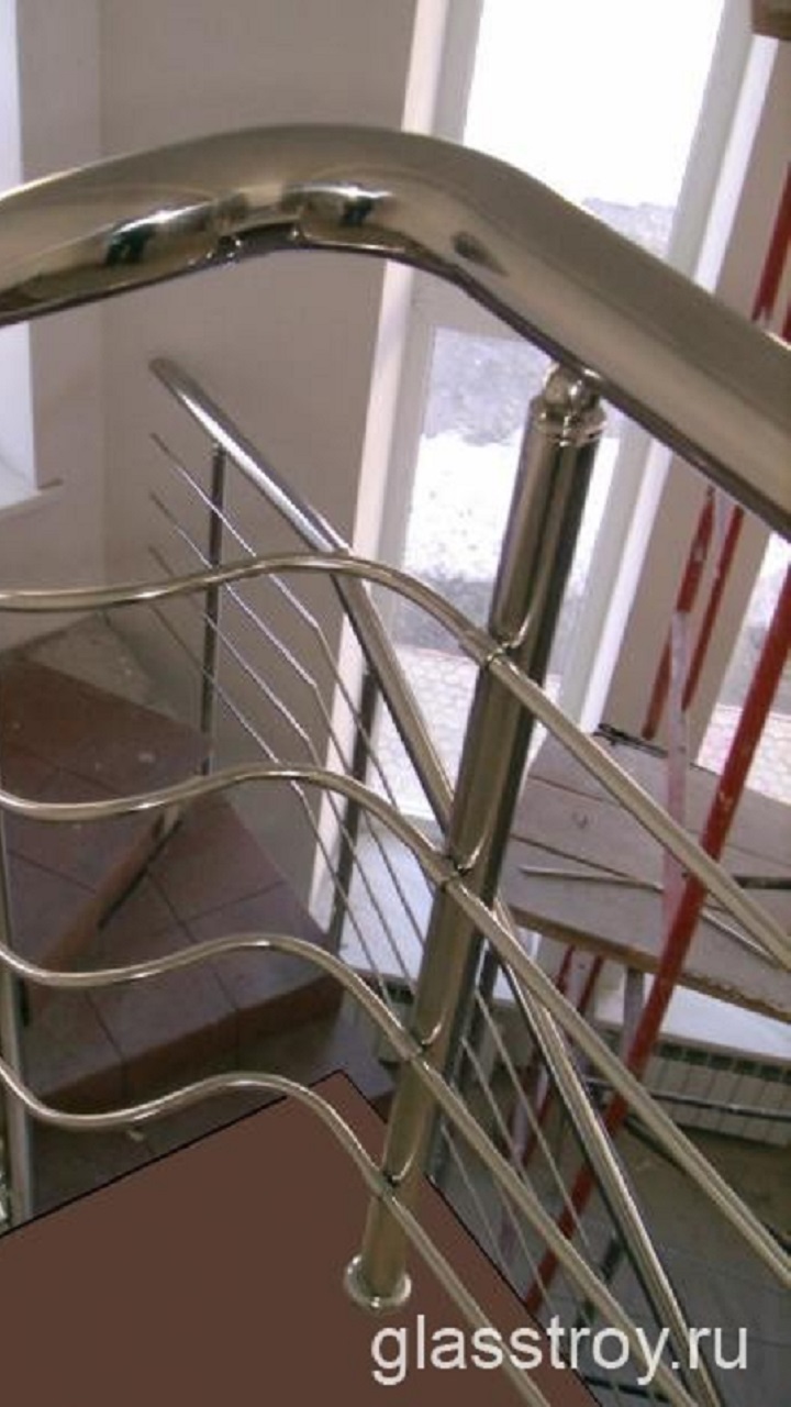 Лестничные перила из нержавеющей стали